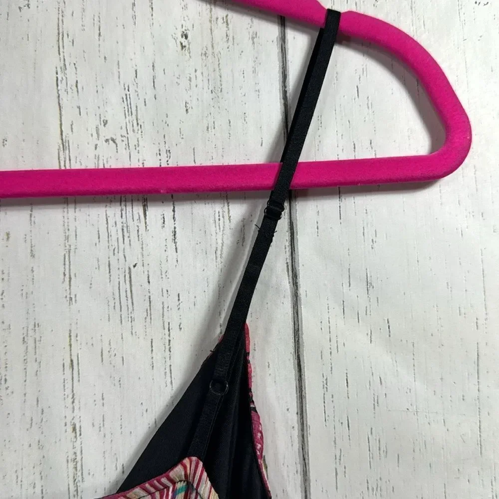 Buffalo David Britton Women 100% Silk Tank Top Ruffle Plaid Tiered Fairy Boho - Picture 11 of 16